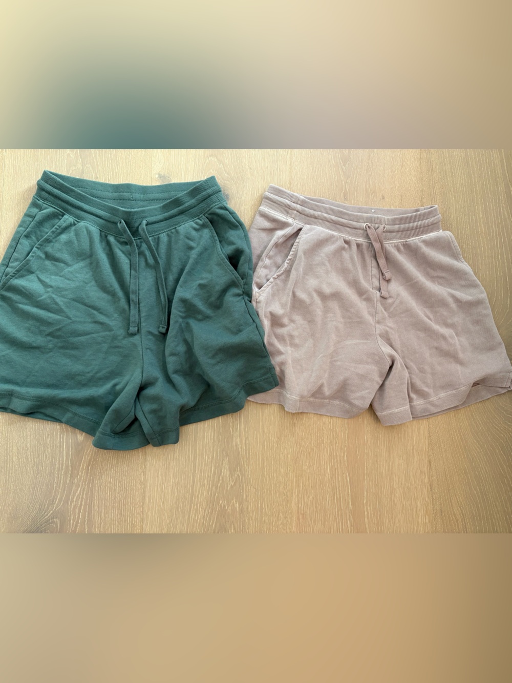 Old Navy Drawstring Shorts - Green & Tan